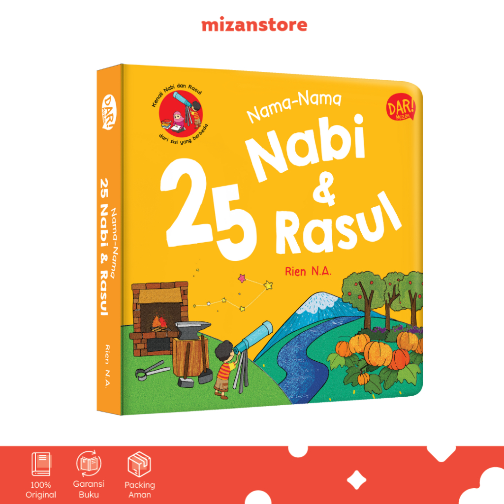 DAR Mizan - Buku Anak Nama-Nama 25 Nabi dan Rasul (Boardbook) - Mizan Medan