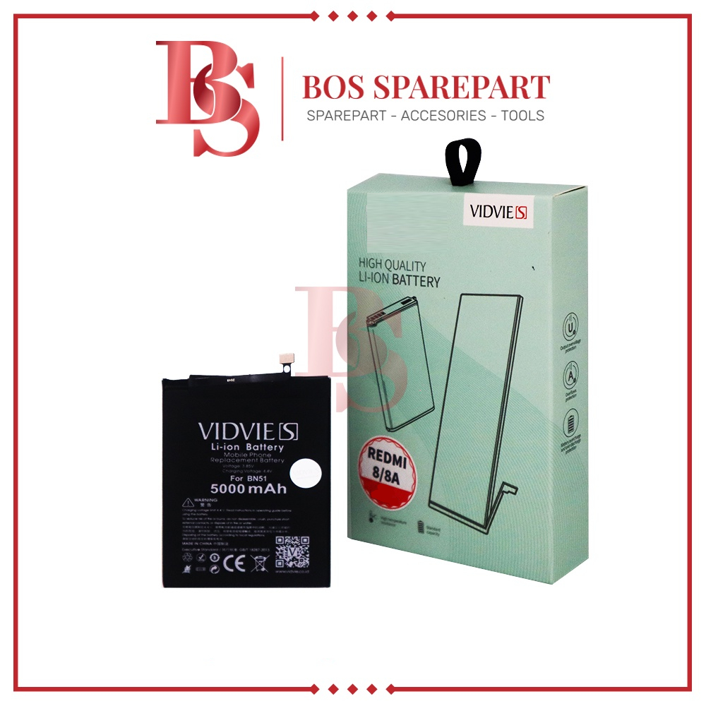 VIDVIE-S BATERAI XIAOMI  BN51 / REDMI 8 / REDMI 8A ORI 100 / BATTERY / BATRE