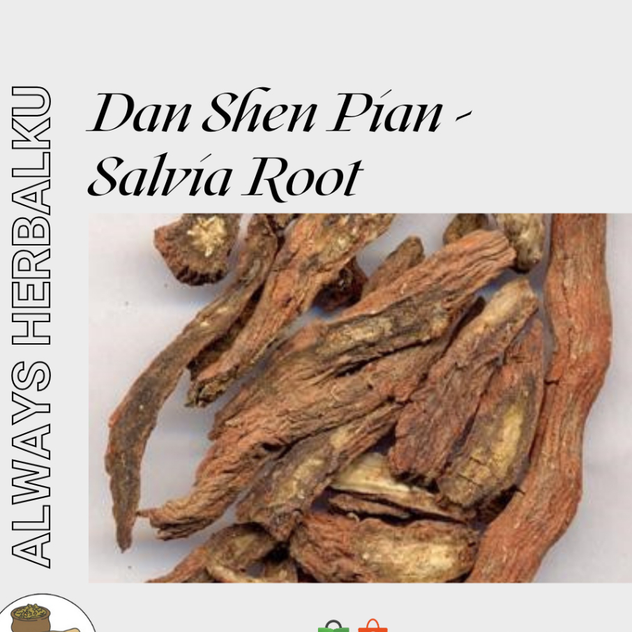 Dan shen pian / dan shen / salvia merah / Salvia miltiorrhiza (50gr)