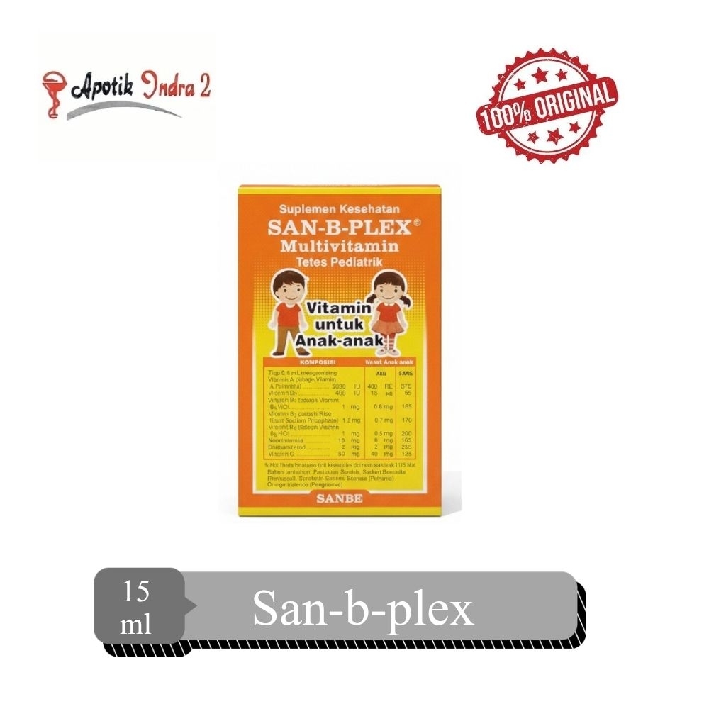 SANBE -PLEX Drop 15ml | Suplemen Kesehtan | Multivitamin Anak BPOM