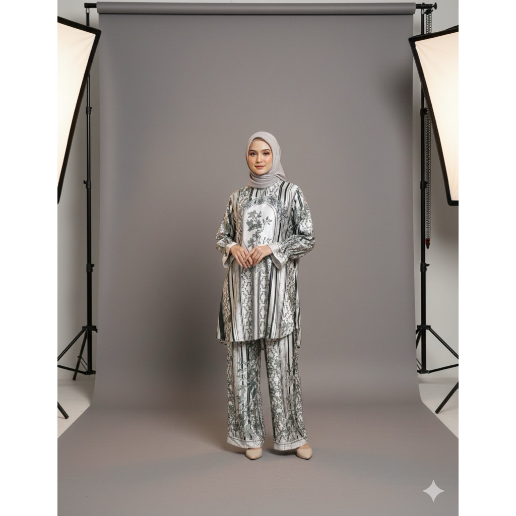 Stelan Tunik kanala - Atasan Tunik Celana Kulot