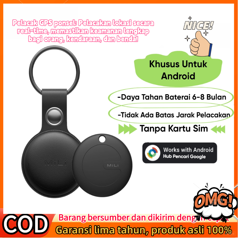CLEARANCE MiLi MiTag gps kecil Mini Anti Lost, Smart Tag Pencari Kunci Motor & Barang Hilang untuk A