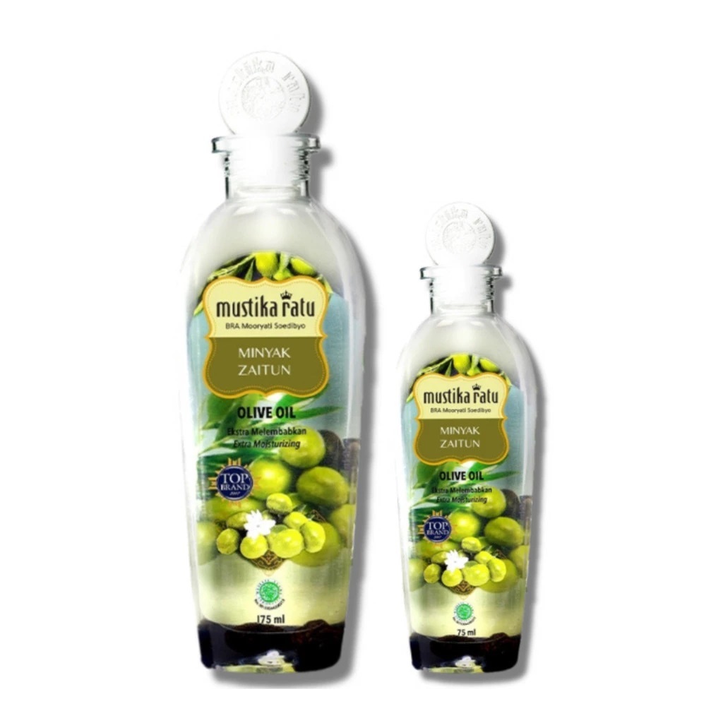 Mustika Ratu Zaitun Olive Oil 75ML  175ML melembabkan badan tubuh kulit rambut bibir | menghapus mak