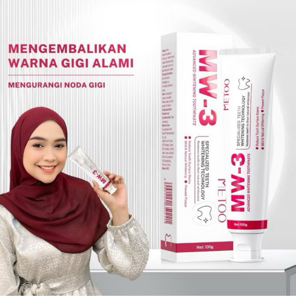 METOO MW-3 Pasta Gigi Pemutih Probiotik Memutihkan Gigi Alami