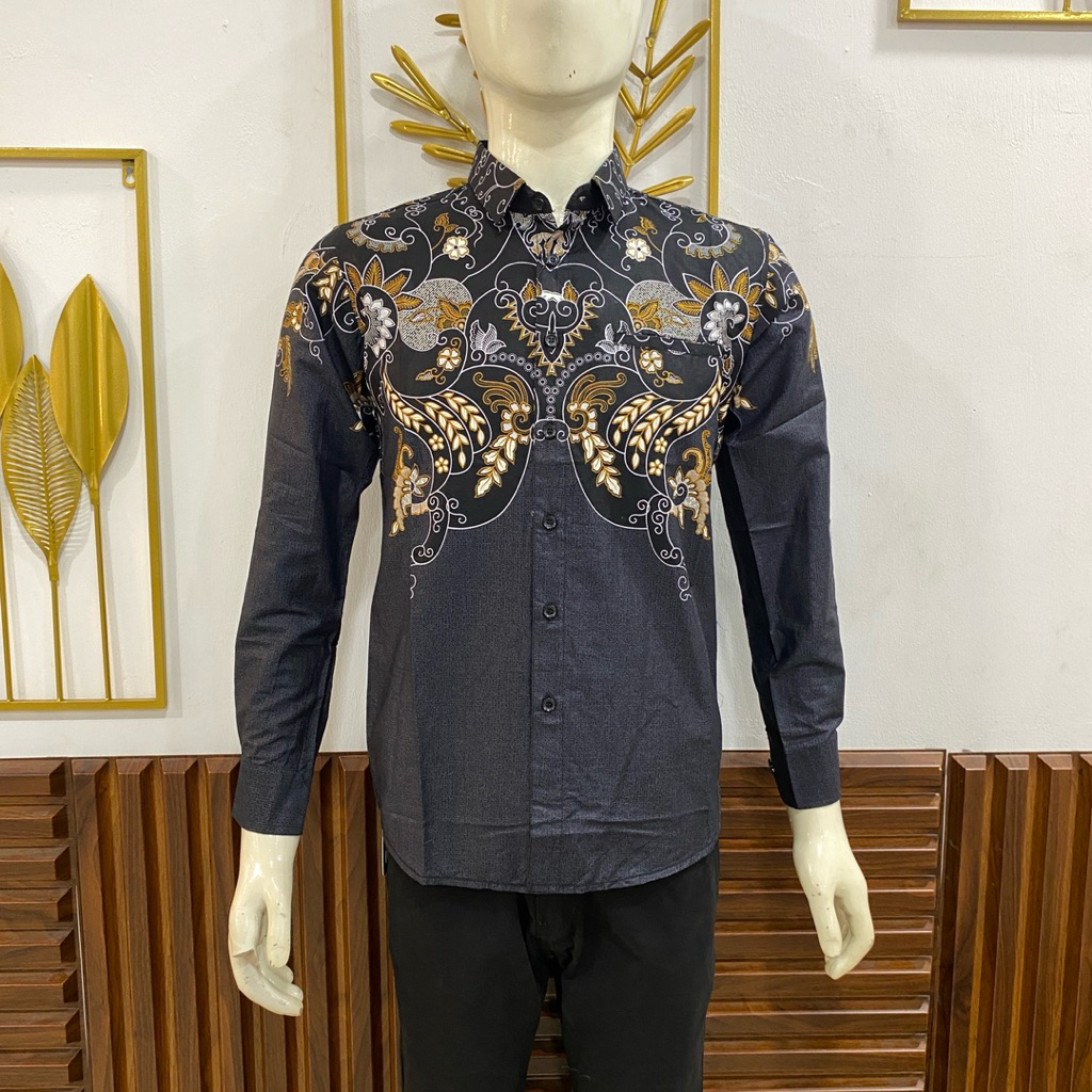 CLAUDIOR Slim Fit Kemeja Batik Lengan Panjang || Kemeja Batik pria Katun Exlusive Original CALUDIOR