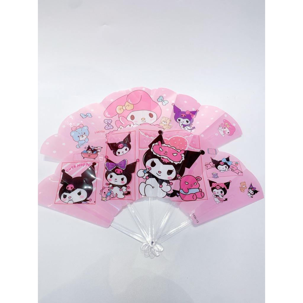KIPAS TANGAN LIPAT MOTIF SANRIO KUROMI CINAMOROLL MELODY/HARGA MURAH/KIPAS LUCU