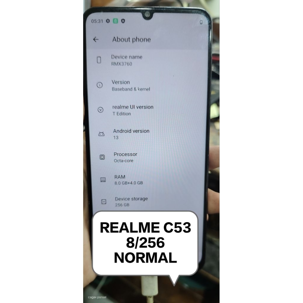 MESIN REALME C53 REALME C51 RAM 8/256 NORMAL BERGARANSI
