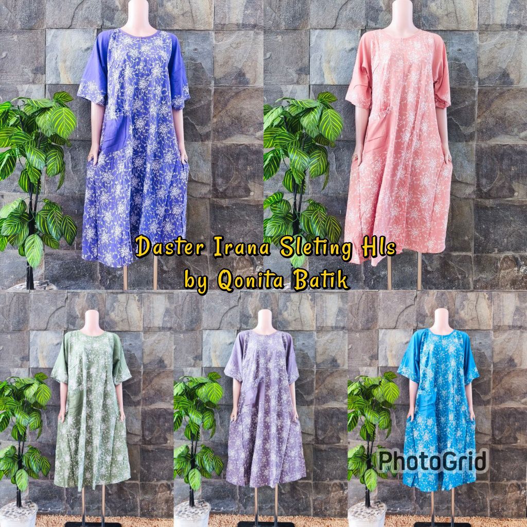{Ld 110 Cm} Daster Qonita Batik ll Daster Irana Sleting Hls