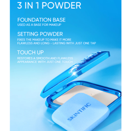 SKINTIFIC Ultra Cover Powder Foundation untuk Semua Jenis Kulit