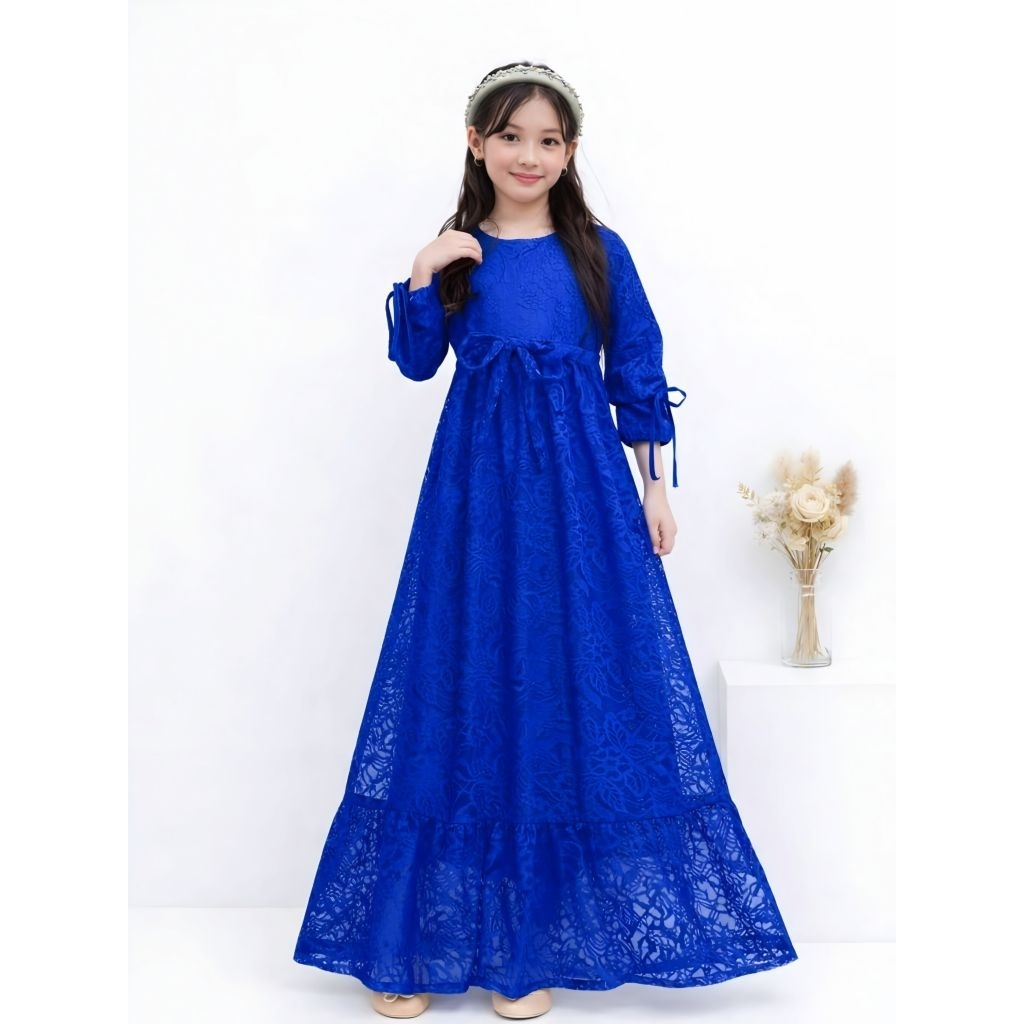 Maxy Marimar Kid Gamis Anak Brokat Corneli Mewah Gamis Lebaran Anak Remaja Tanggung Baju Muslim Terb
