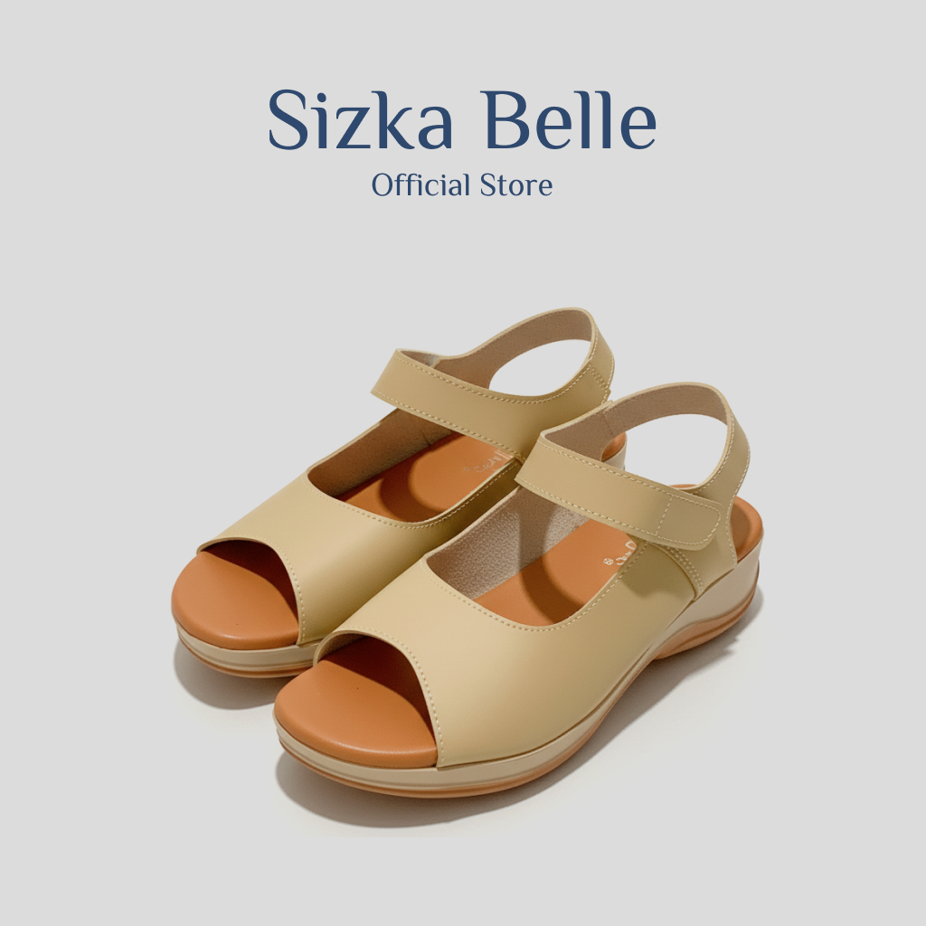 Sizka Belle | Sandal Wanita Selop Velcro Casual Elegan Simple Berkualitas