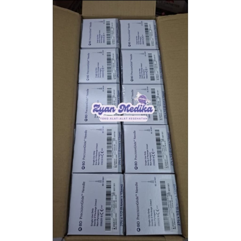 needle no. 27 BD / jarum no 27G merk BD-1box