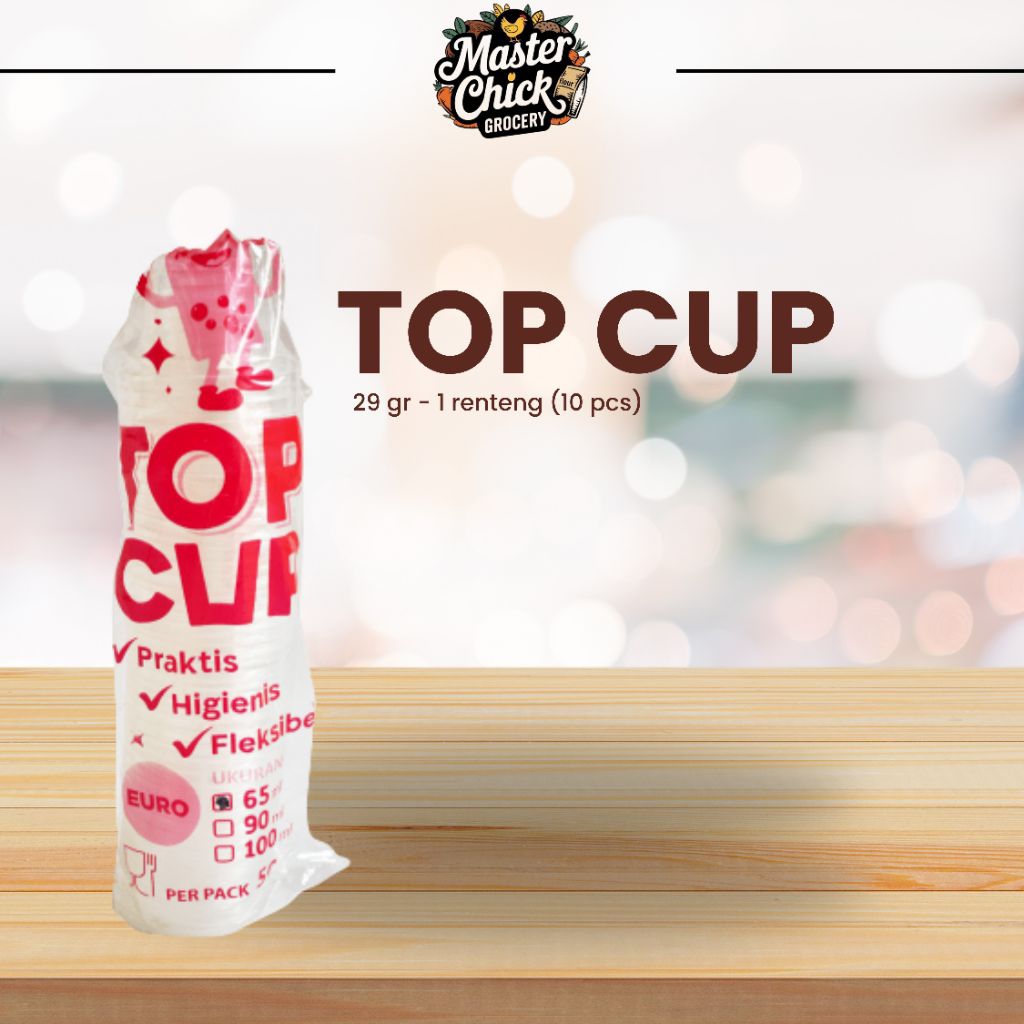 Top Cup 65ml (Isi 50 Pcs) - Gelas Plastik Serbaguna