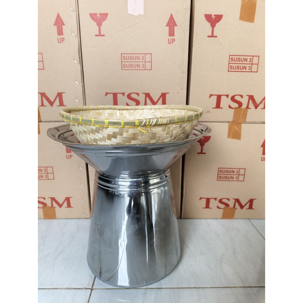 SEENG DANGDANG STAINLESS TINGGI + KUKUSAN BAMBU