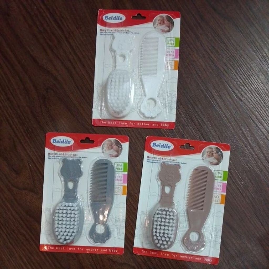 1SET SISIR RAMBUT BAYI NEWBORN/SISIR SIKAT BAYI LEMBUT HALUS