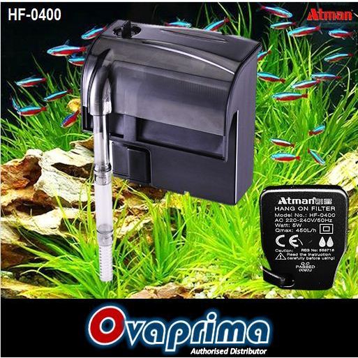 Atman HF-0400 Filter Gantung Aquarium/Aquascape Hang-on Filter Atman HF0400