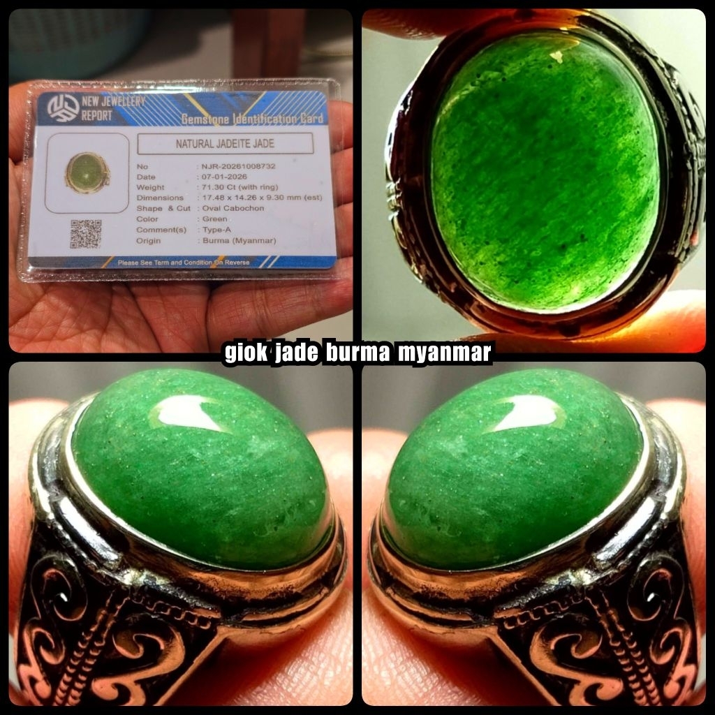 natural giok jade burma myanmar type - A kristal kuno