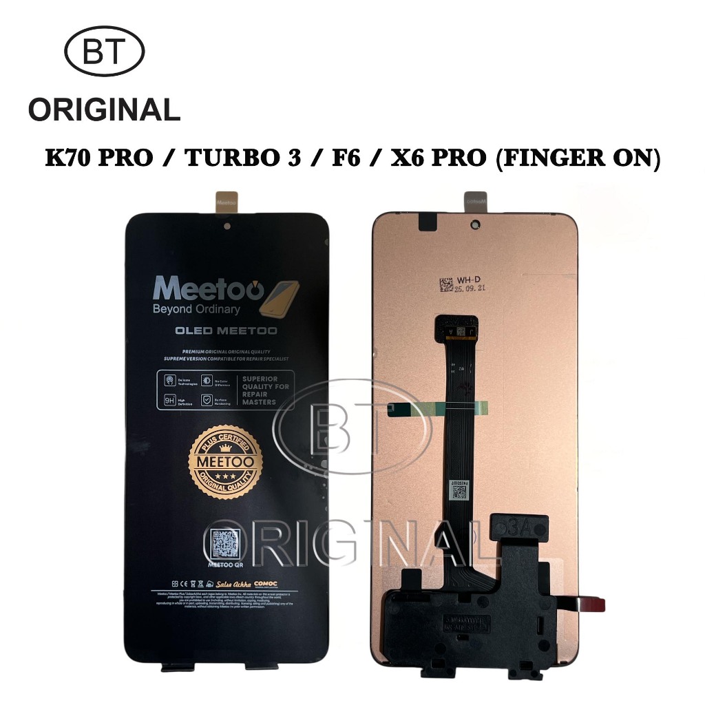 LCD FOR XIAOMI POCO F6 - X6 PRO - REDMI K70 PRO - TURBO 3 - OLED - FINGERPRINT ON - ORIGINAL MEETOO