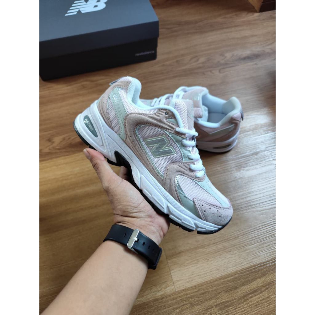 SEPATU RUNNING WANITA NB 530 PINK SUEDE IMPORT TERBARU
