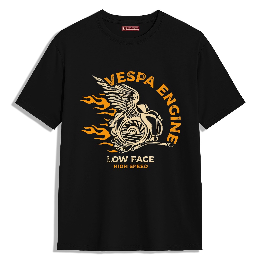 TRIART Kaos VESPA - Kaos Pria Kain Katun Premium Cotton Combed 24s
