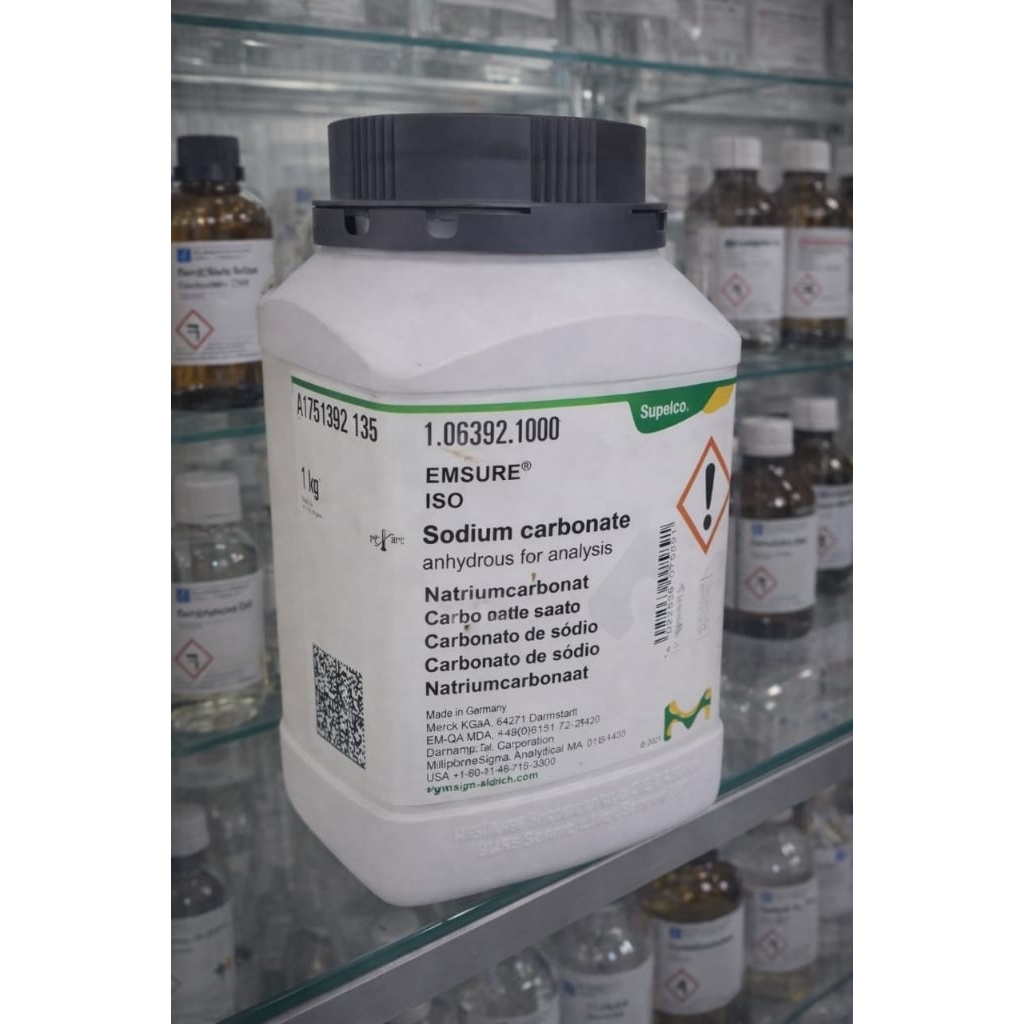 Sodium Carbonate Anhydrous Na2co3 Cat 6392 Natrium Karbonat Kimia PA Merck Repack 10 Gram
