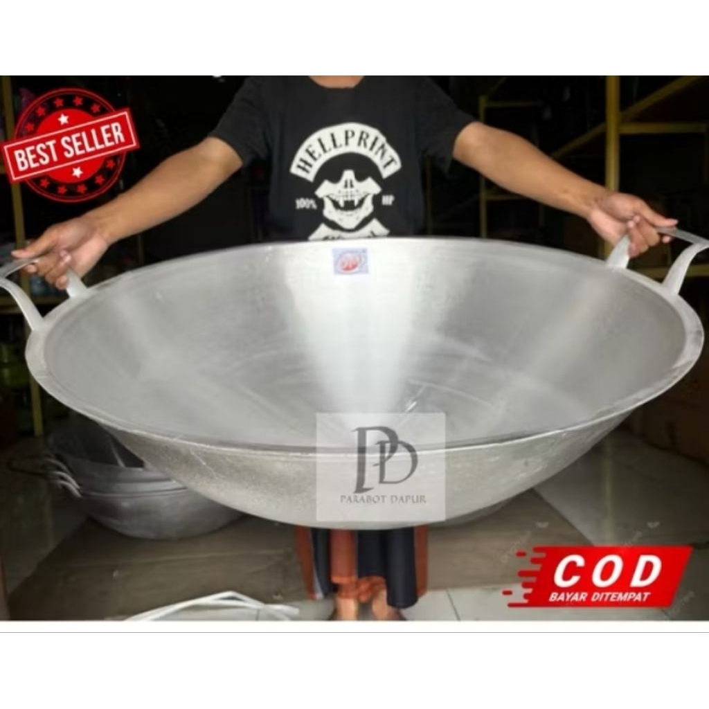 Wajan Kuali Kancah Ukuran Jumbo Besar 90 Cm Kuali Tebal Awet Tahan Lama