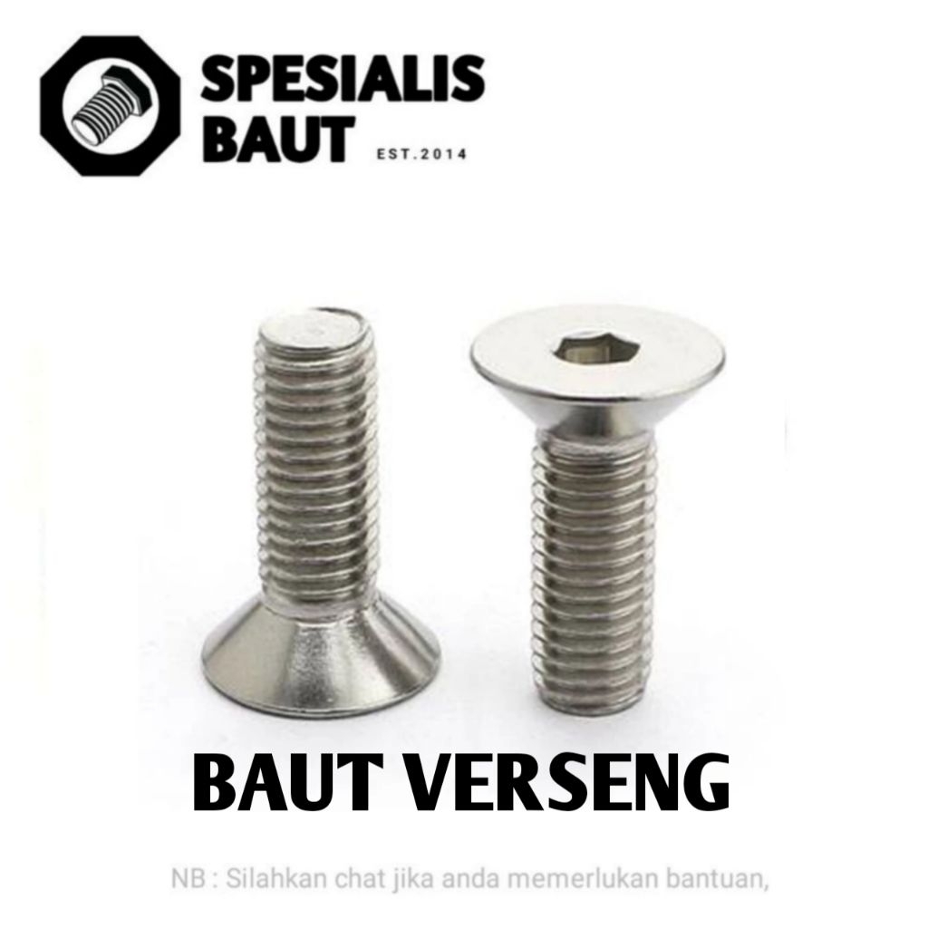 Baut Verseng M4x10 (1 cm) Countersunk Stainles