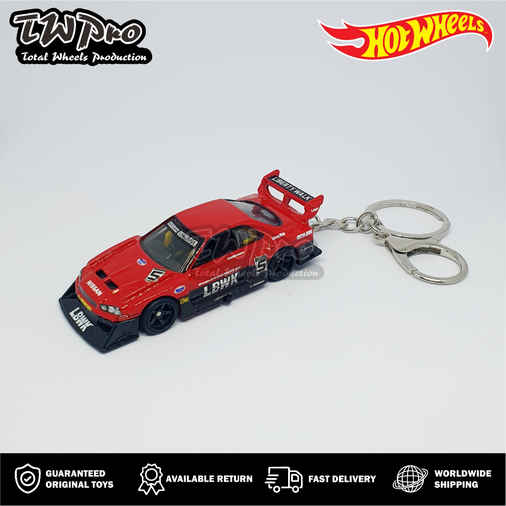 GANTUNGAN KUNCI HOT WHEELS PREMIUM LB-ER34 SUPER SILHOUETTE NISSAN SKYLINE - LIBERTY WALK - LBWK - R