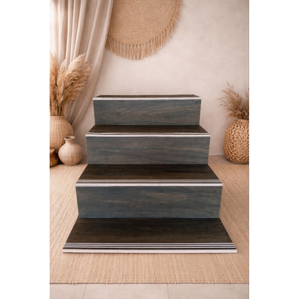 keramik tangga matt/granit tangga/palermo dark brown/kayu motif/stepnosing/keramik tangga ukuran 30x