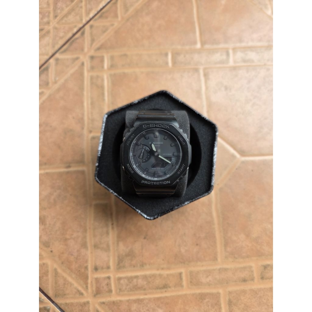CASIO G SHOCK GA 2100 ARANG BLACK ON BLACK (SECOND)