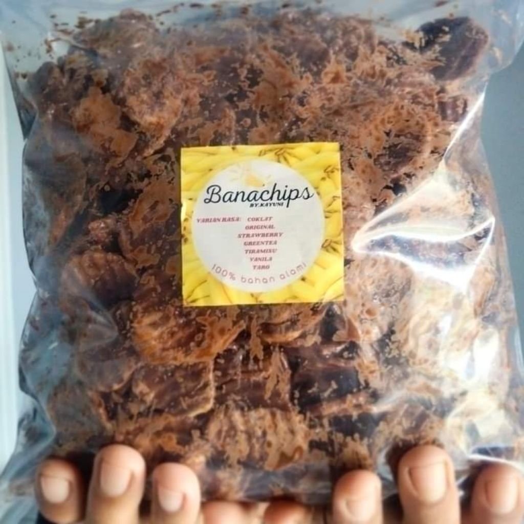 kripik pisang coklat lumer / banana melted