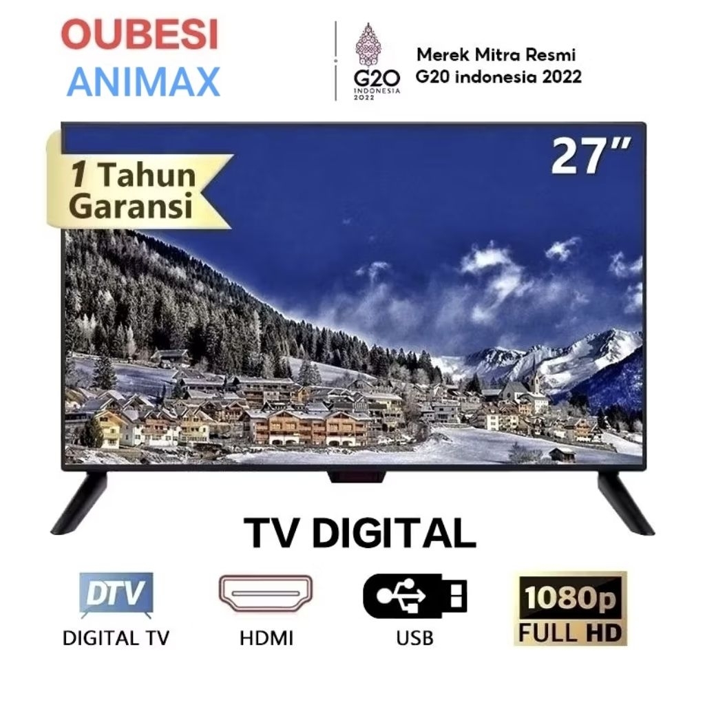 CASH BACK - TV DIGITAL 27 INCH TV LED FULL LAYAR ADA COLOKAN USB - HDMI - VGA - DC - RCA