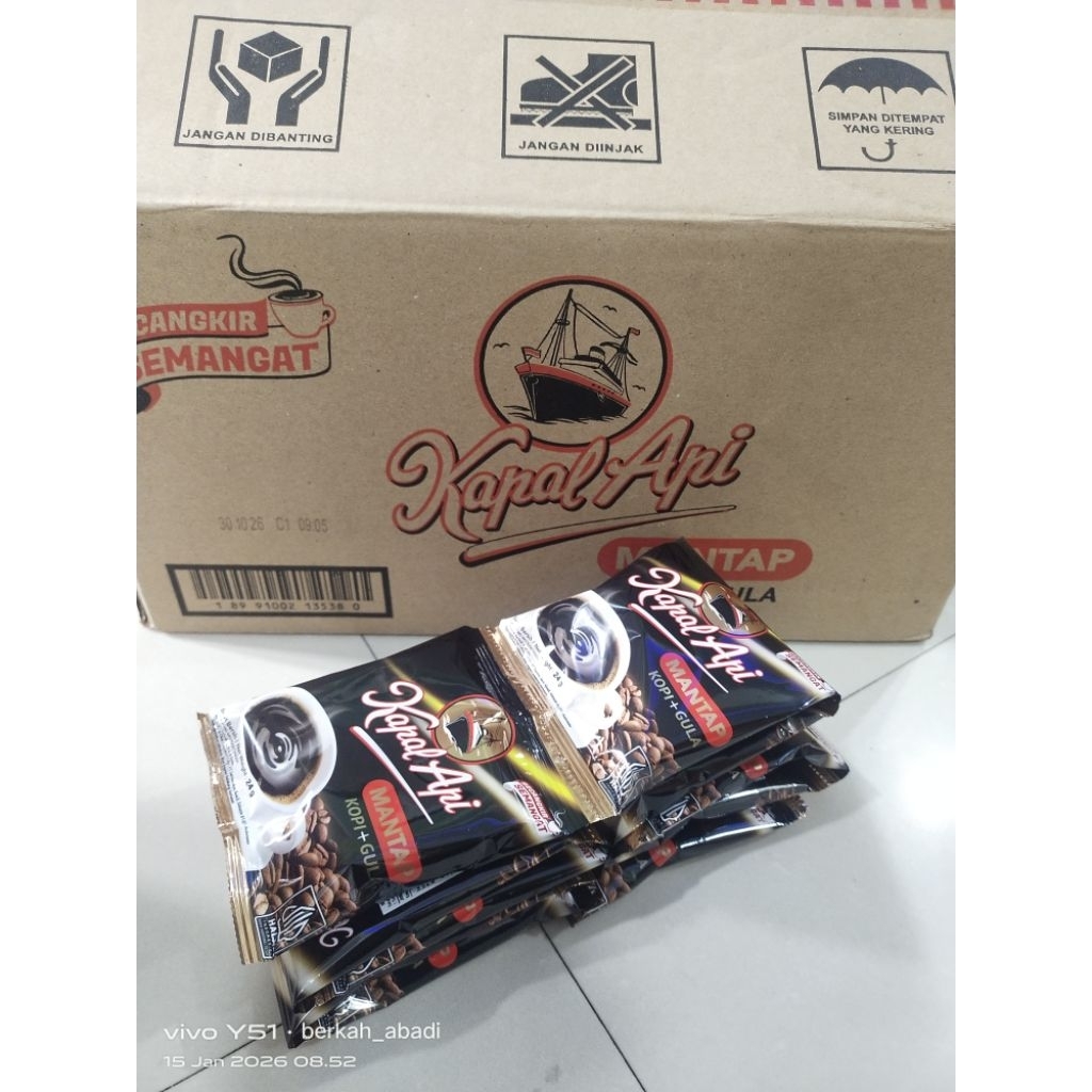 Kapal Api MANTAP kopi+gula 1 karton