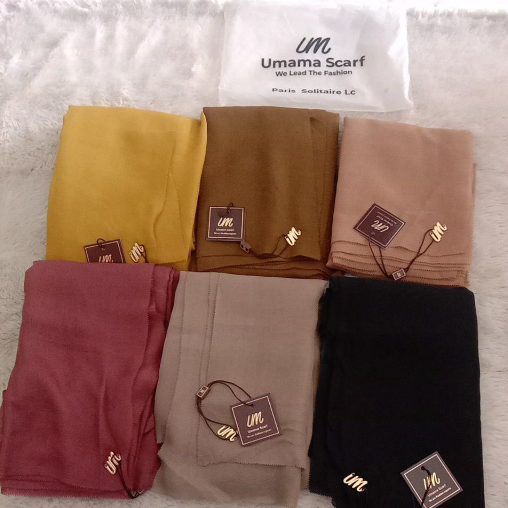 Hijab Segiempat Umama Scarf Polos Premium Logo