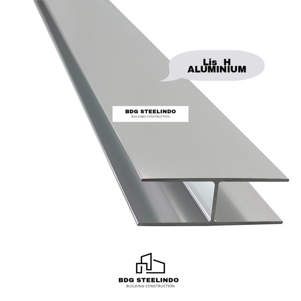 Profil List H/ lis h sambungan aluminium kanopi 6 meter Alumunium Atap Twinlite / Slite / Solite