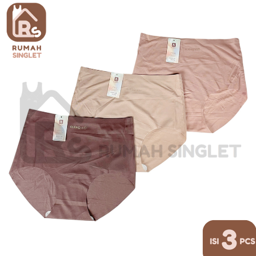 [PAKET 3 PCS] NARAHO Celana Dalam Wanita Seamless Warna Kalem Ukuran M L XL