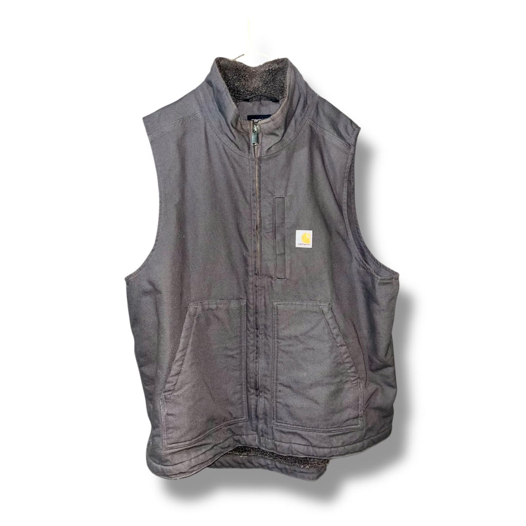 VEST CARHARTT DUCK SHERPA GREY