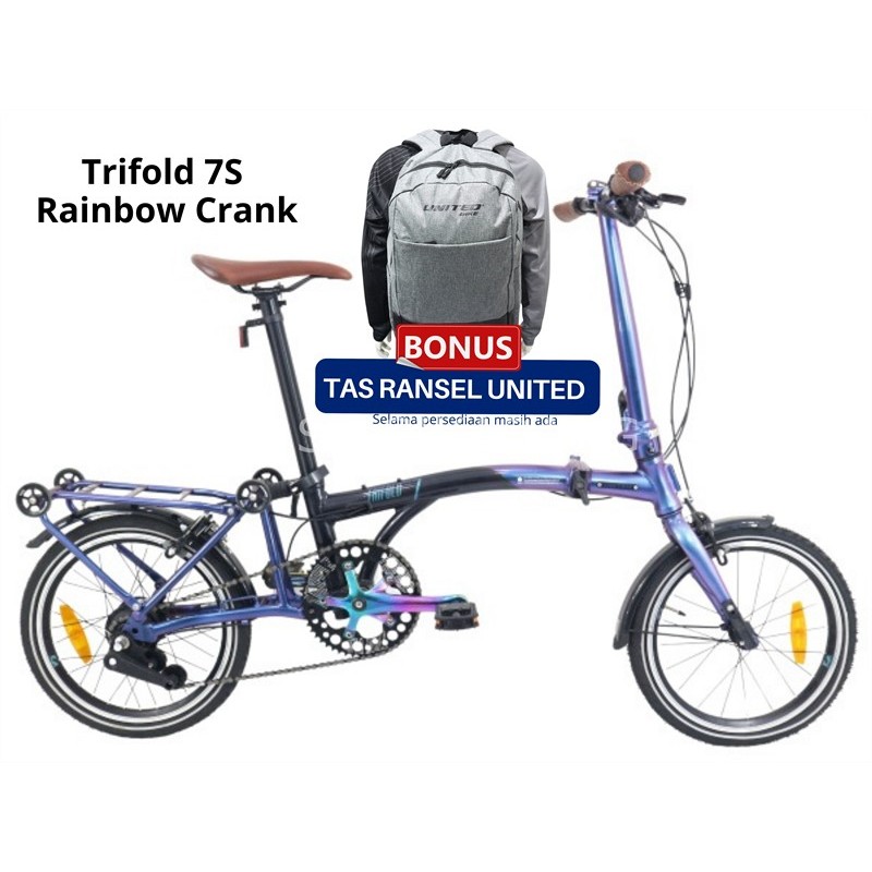 Sepeda Lipat - Sepeda United Trifold 7S 16 Inci 7 Speed