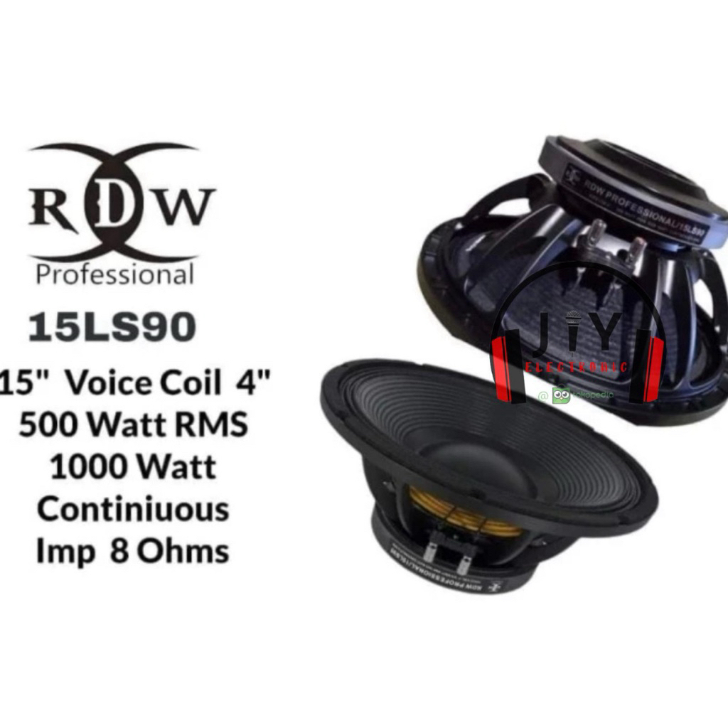 Speaker Komponen RDW 15 inch 15LS90 15 LS90 Coil 4"