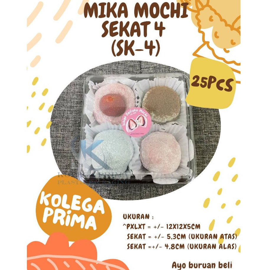 MIKA MOCHI/ MIKA MOONCAKE SEKAT 4/ PIE/ MIKA KUE/ MIKA PUDING MURAH ISI 25 SET