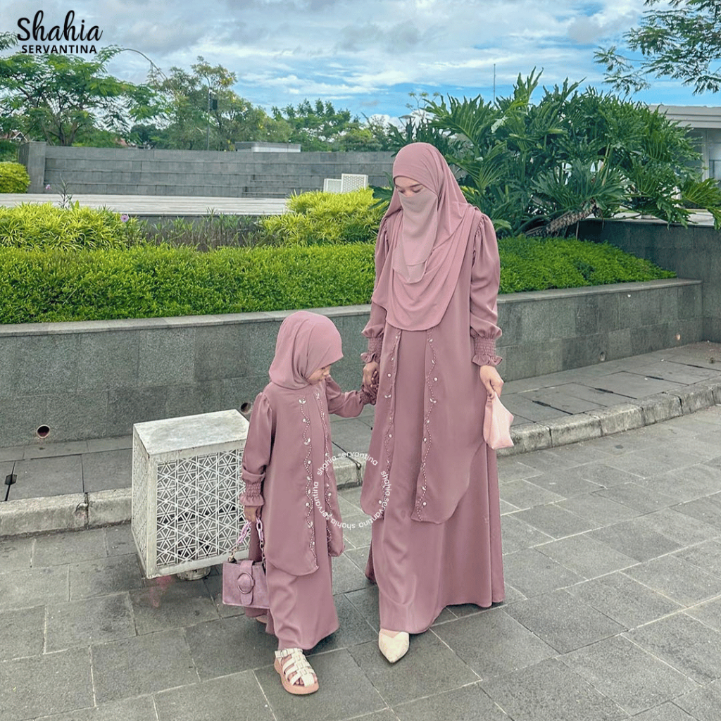 Shahia Servantina - Vanesa Dress Gamis Anak Perempuan Couple Mom & Kids