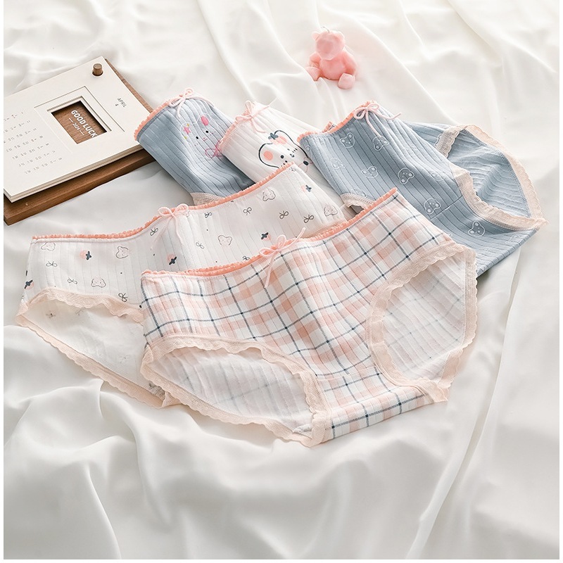 CD2200 Celana Dalam Pastel Imut Soft Sempak Wanita CD Motif Cute Fashion Jepang Underwear