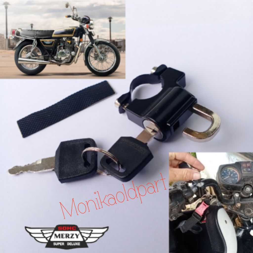 Helmet Holder Stang Kawasaki Binter Merzy KZ 200 Kunci Helm Binter Mercy KZ200 GTO KH