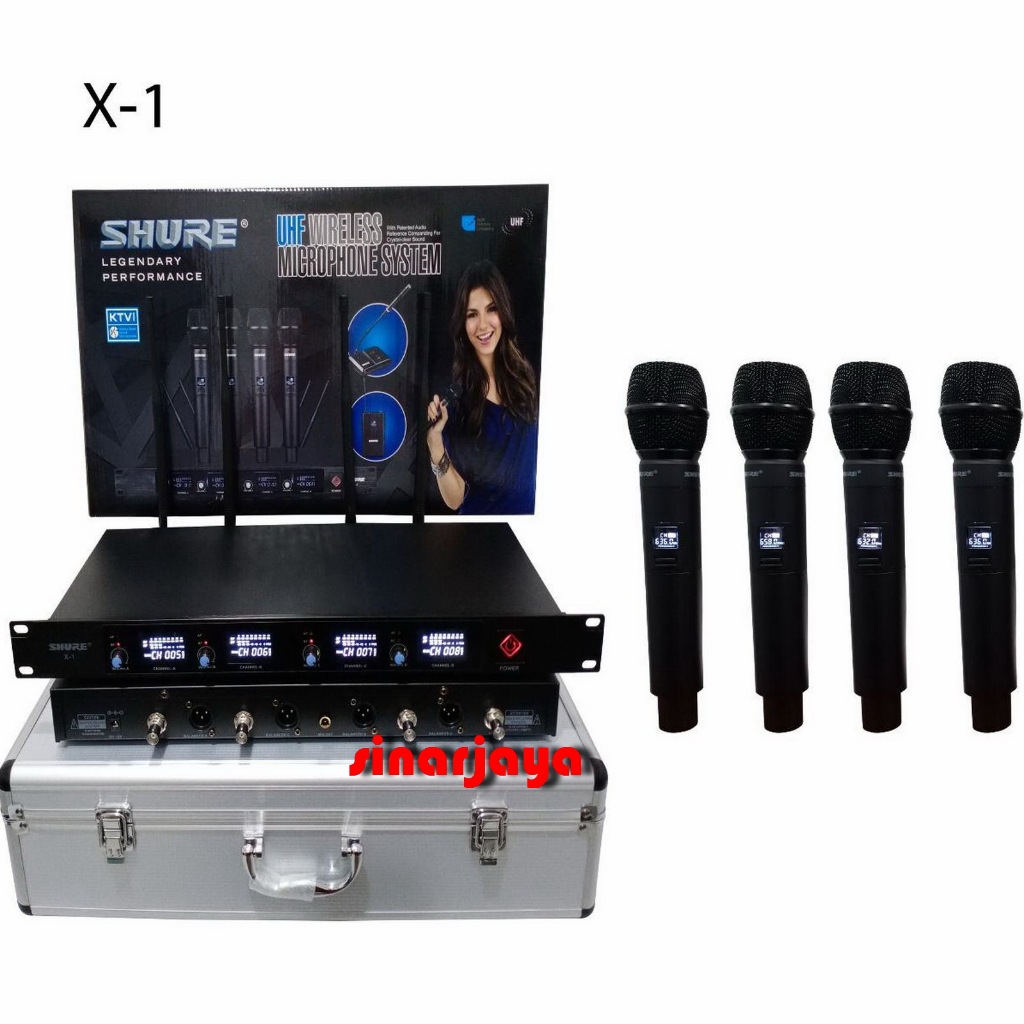 MIC WIRELESS SHURE X1 4 MIC WIRELESS SHUREX1 GRADE A+