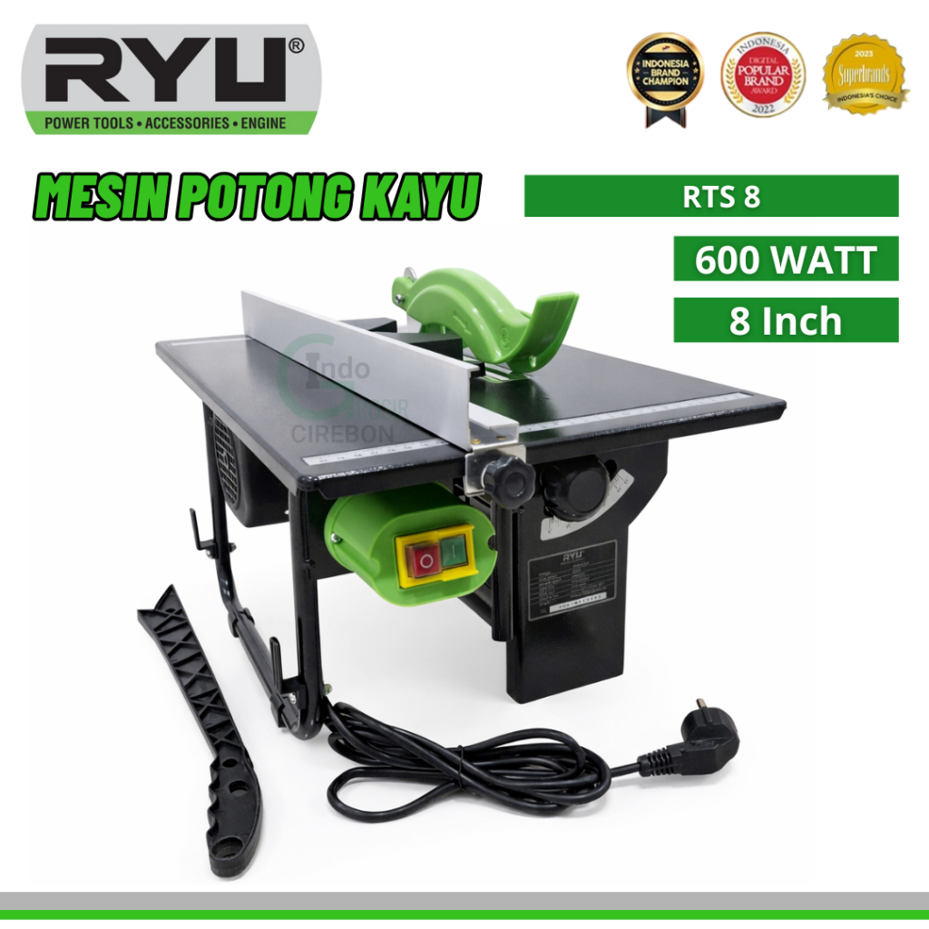 Mesin Gergaji Kayu 8 inch Alat Potong Kayu Table Saw RTS 8 RYU