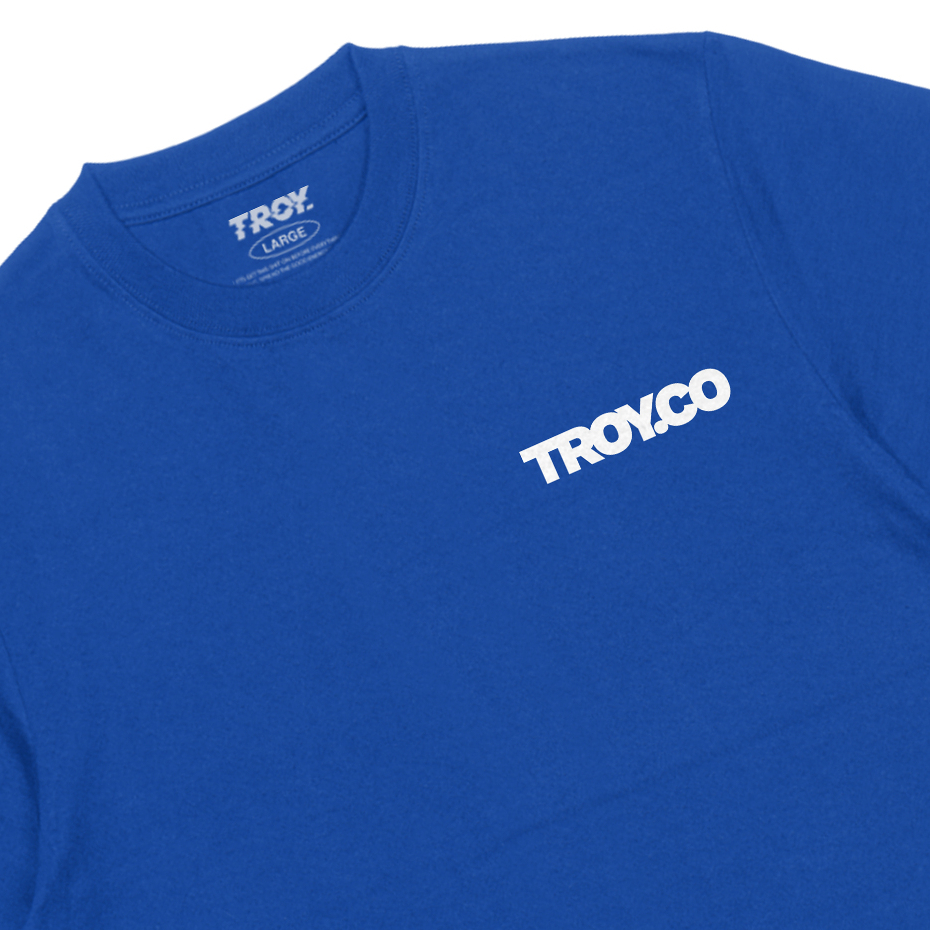Troy Company Tshirt Royal Blue Blur TXT - Kaos Lengan Pendek Kaos Biru Benhur MTD 2765