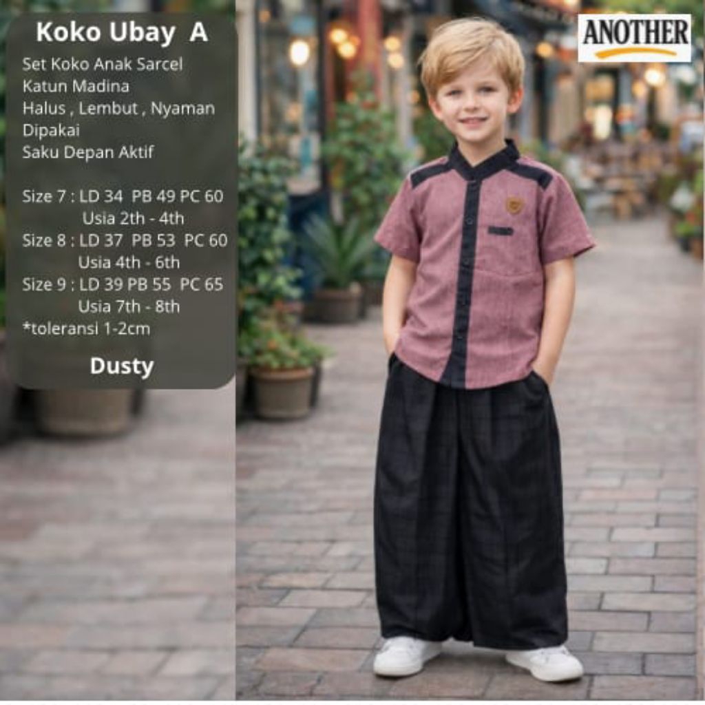 Koko ubay A setelan Koko anak