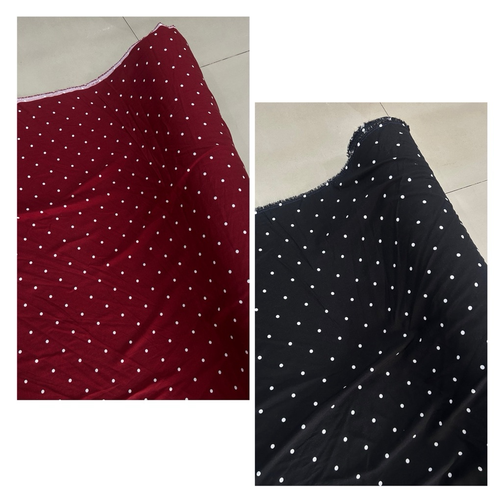 KAIN KATUN RAYON VISCOSE MOTIF POLKADOT