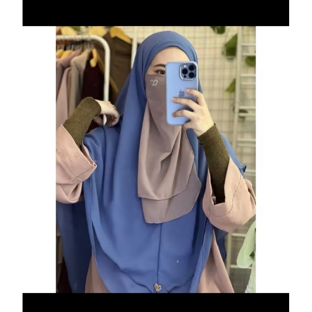 PL bergo yoora sarah biru denim