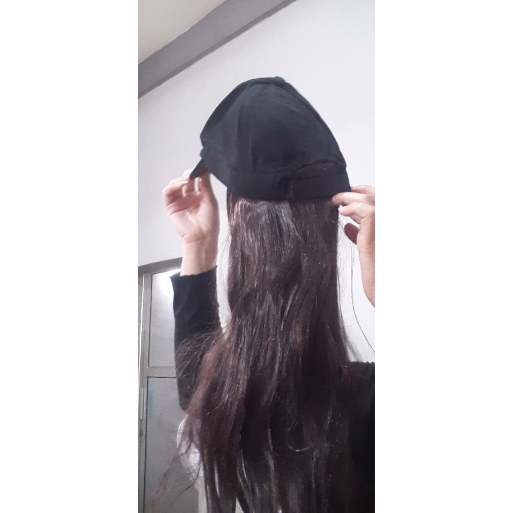TOPI WIG RAMBUT LURUS PANJANG HALUS